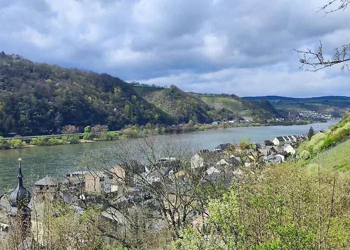 Gemuetliche Wohnung, Kueche, Bad, Netflix, Rheinblick カウプ